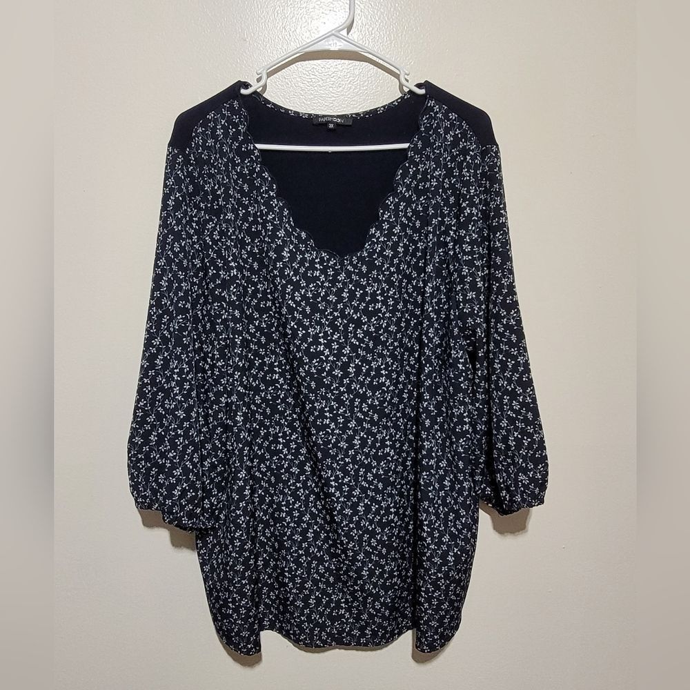 Papermoon Blue and White Floral Blouse